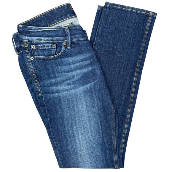 EUC Women's EXPRESS "Zelda" Low Rise Jeans Blue #90066 | Size 8R - Picture 1 of 11